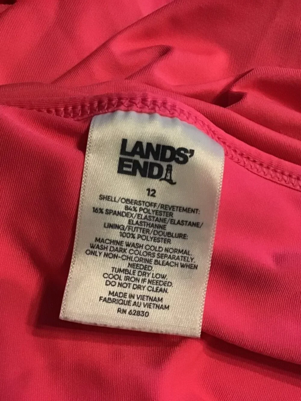 Lands' End Girl's Size 12 Swim Set w/2 Tankini Tops & Matching Swim Skirt